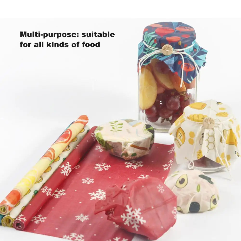 New Beeswax Wrap Eco Friendly Kitchen Wrap Replacement Organic Natural Bees Wax Reusable Mixed Pattern Beeswax Food Wraps