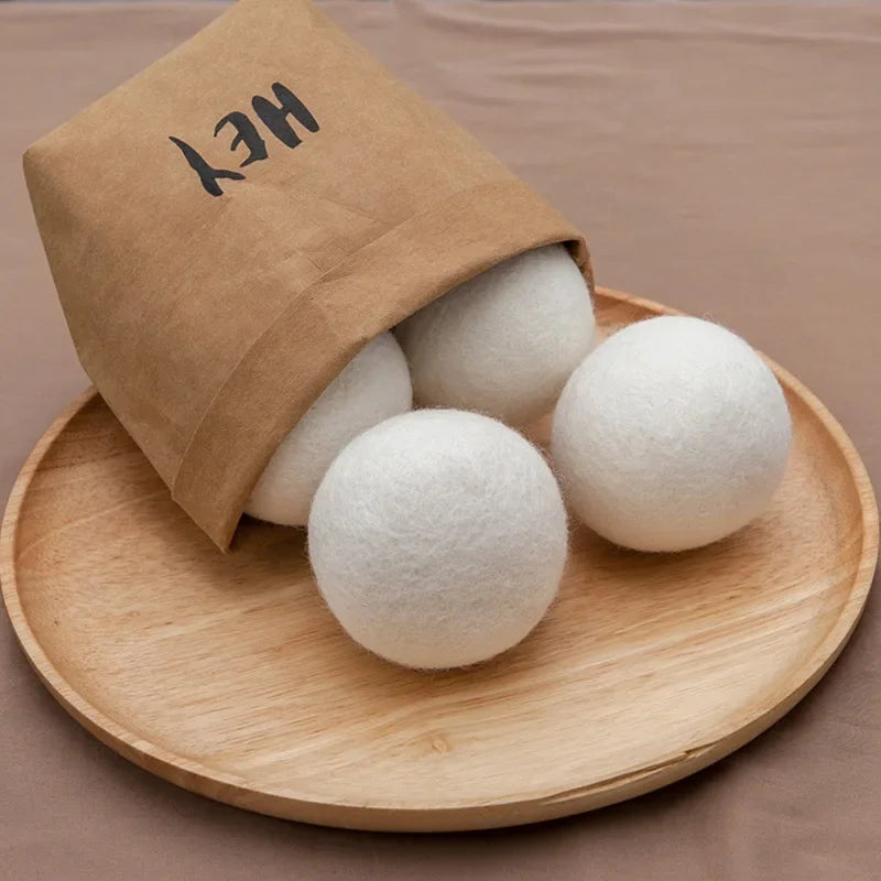 1/3/6PCS Wool Dryer Balls Fabric Virgin Reusable Softener Laundry 5cm Dry Kit Ball Practical Home Washing Balls Wool Dryer Balls