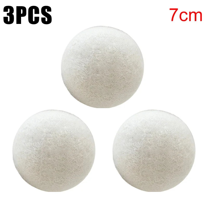 1/3/6PCS Wool Dryer Balls Fabric Virgin Reusable Softener Laundry 5cm Dry Kit Ball Practical Home Washing Balls Wool Dryer Balls