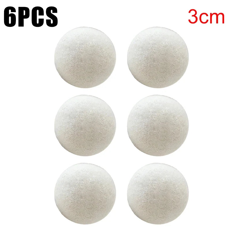1/3/6PCS Wool Dryer Balls Fabric Virgin Reusable Softener Laundry 5cm Dry Kit Ball Practical Home Washing Balls Wool Dryer Balls