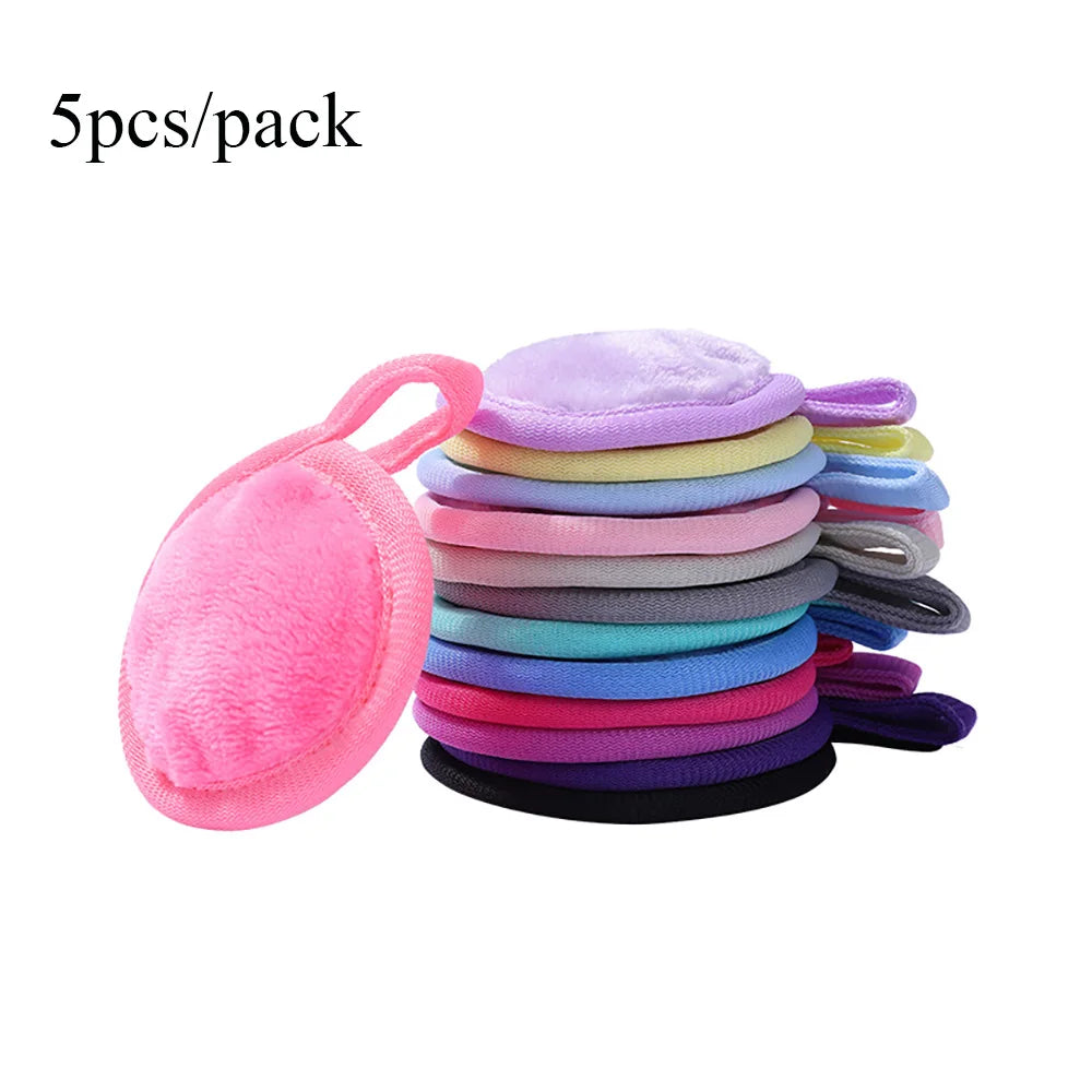 5 pçs Reusable cotton fiber makeup remover pads, washable facial cleansing pads, beauty makeup removal pads, facial beauty tools.