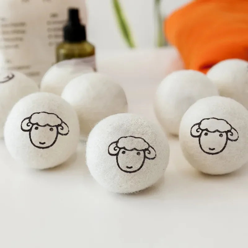 1/3/6PCS Wool Dryer Balls Fabric Virgin Reusable Softener Laundry 5cm Dry Kit Ball Practical Home Washing Balls Wool Dryer Balls