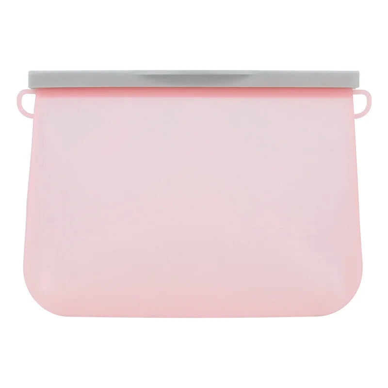 1/3/4 Pcs Silicone Food Storage Bags, Leakproof and Sealable, for Vegetables and Fruits,Freezer Safe,Kitchen Organization