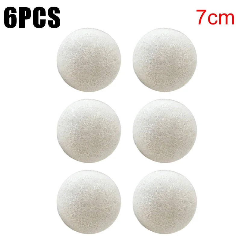 1/3/6PCS Wool Dryer Balls Fabric Virgin Reusable Softener Laundry 5cm Dry Kit Ball Practical Home Washing Balls Wool Dryer Balls