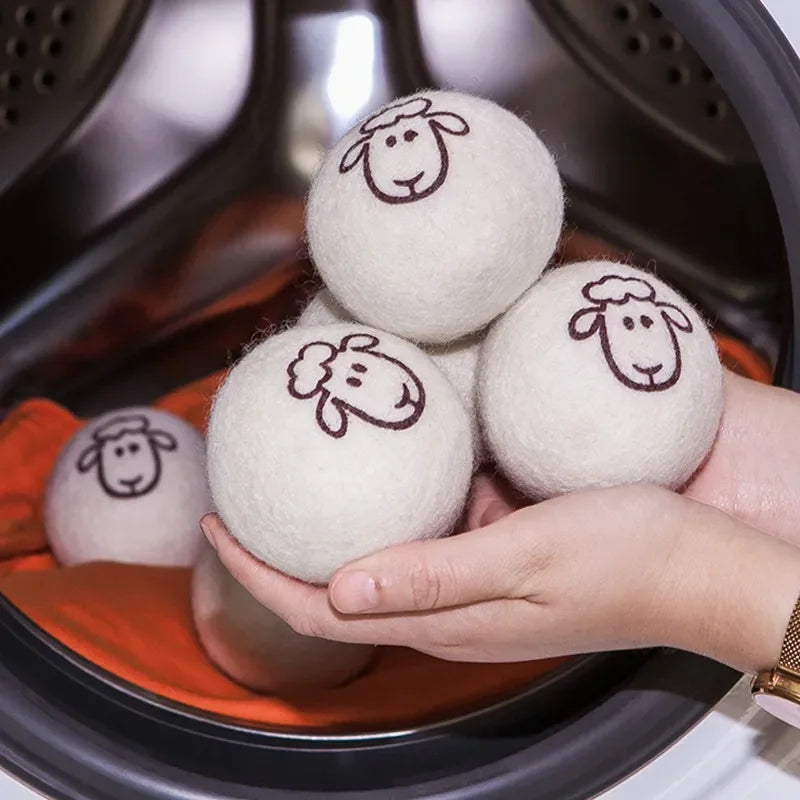 1/3/6PCS Wool Dryer Balls Fabric Virgin Reusable Softener Laundry 5cm Dry Kit Ball Practical Home Washing Balls Wool Dryer Balls