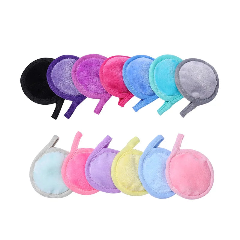 5 pçs Reusable cotton fiber makeup remover pads, washable facial cleansing pads, beauty makeup removal pads, facial beauty tools.