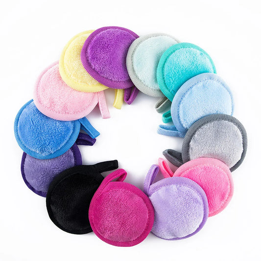 5 pçs Reusable cotton fiber makeup remover pads, washable facial cleansing pads, beauty makeup removal pads, facial beauty tools.